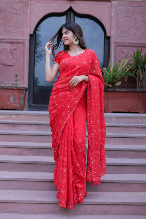 Jayla Clang (Pure Georgette Thread work Saree)