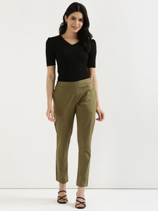 Military Green Stretchable Pants-CK-01-OLIVEPANT