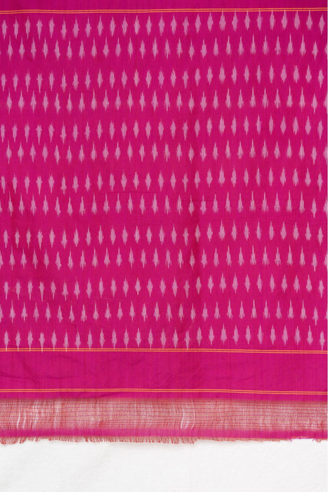 Ikkat Cotton Saree - Pink