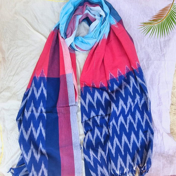 Nilkantha Ikat Pochampally Handloom Cotton Dupatta