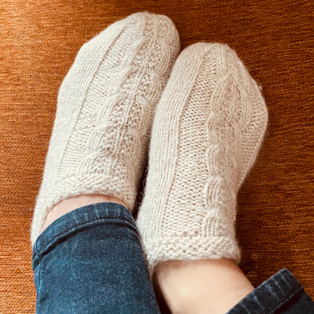 Handloom Cashmere Booties | Indoor Socks | Handspun & Handknit