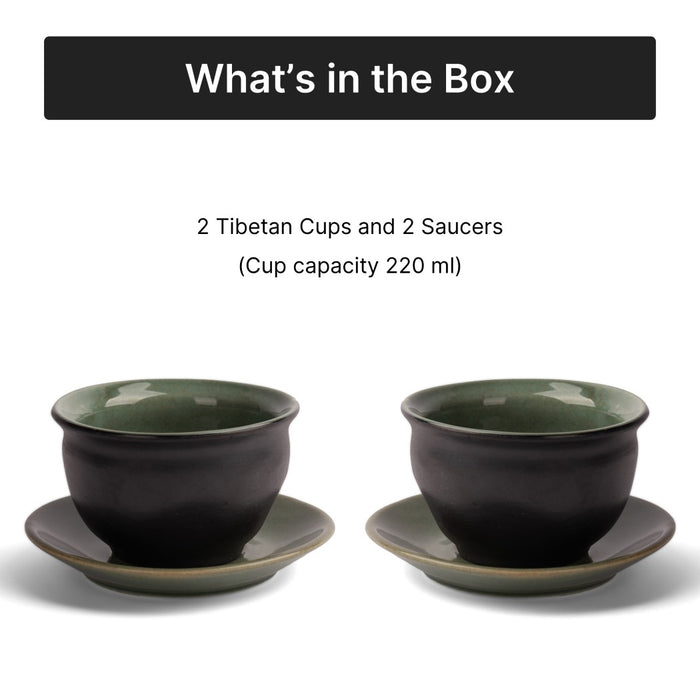 Tibetan Cup and Saucer - With Saucer