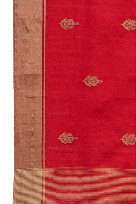 Chanderi Silk Saree - Red