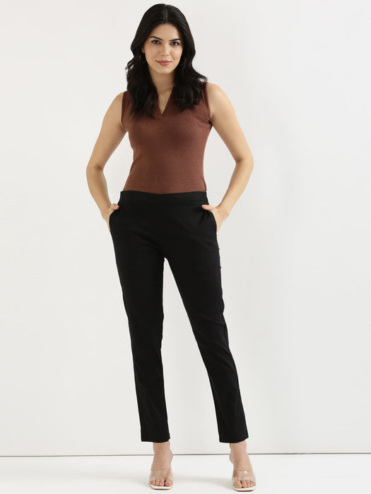 Black Stretchable Pants For Women-CK-06-BLACKPANT