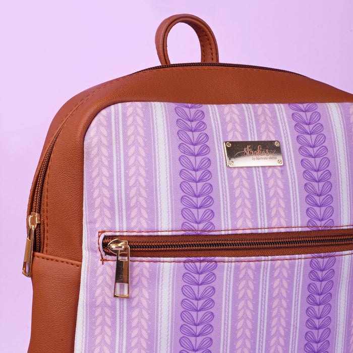 Lilac Leaves Compact Backpack