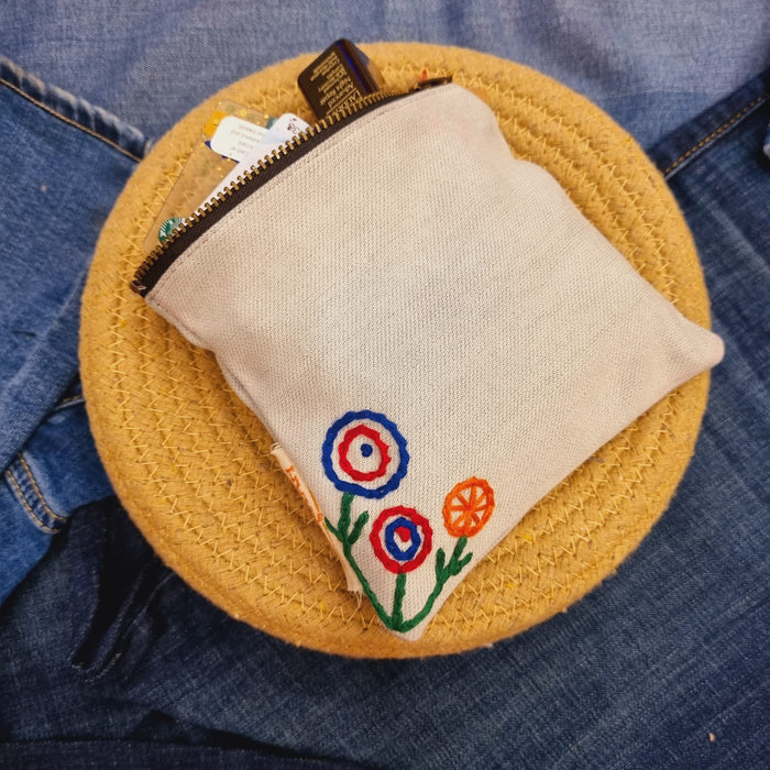 Upcycled Denim Pocket | Hand Embroidered