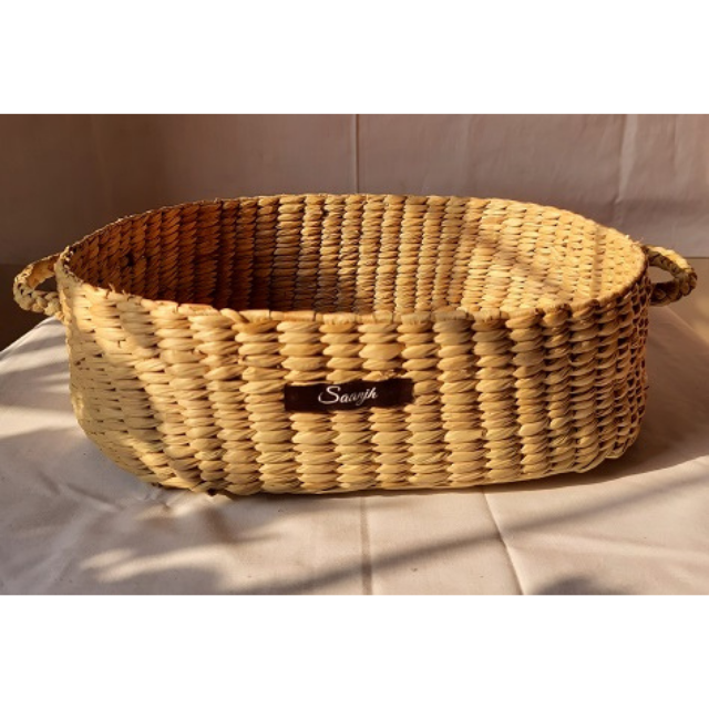 Kauna Straw Handwoven Sturdy Fruit Basket | Bread Basket