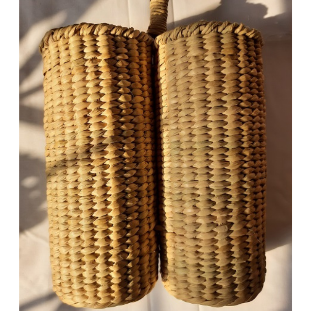 Kauna Straw Handwoven Boho Style Wine Bottle Holder