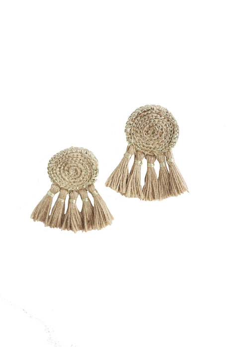 Jute Tassel Earring