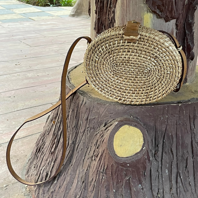 Cane Oval Sling Bag | Evening & Summer Sling | 3 Colors