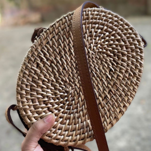 Cane Oval Sling Bag | Evening & Summer Sling | 3 Colors