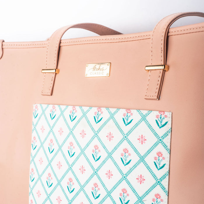 Coral Blossom Box Tote bag