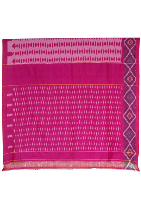 Ikkat Cotton Saree - Pink