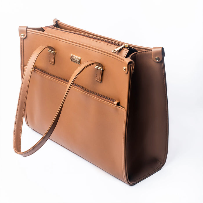 Mocha Elegance Box Tote bag