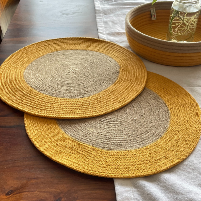 Sunglow Table Mats(Set of 4 mats & 4 Coasters)