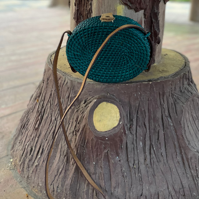 Cane Oval Sling Bag | Evening & Summer Sling | 3 Colors