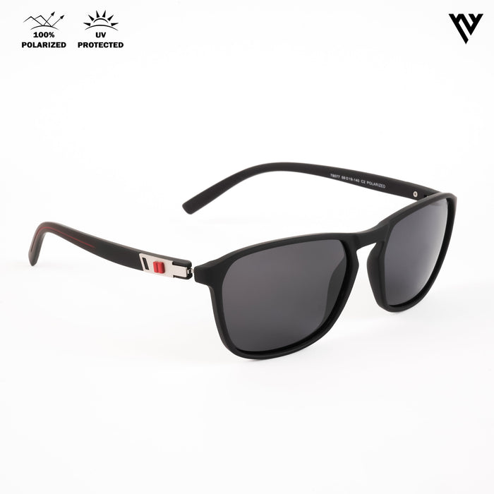 Voyage Exclusive Matt Black Polarized Wayfarer Sunglasses for Men & Women - PMG4304