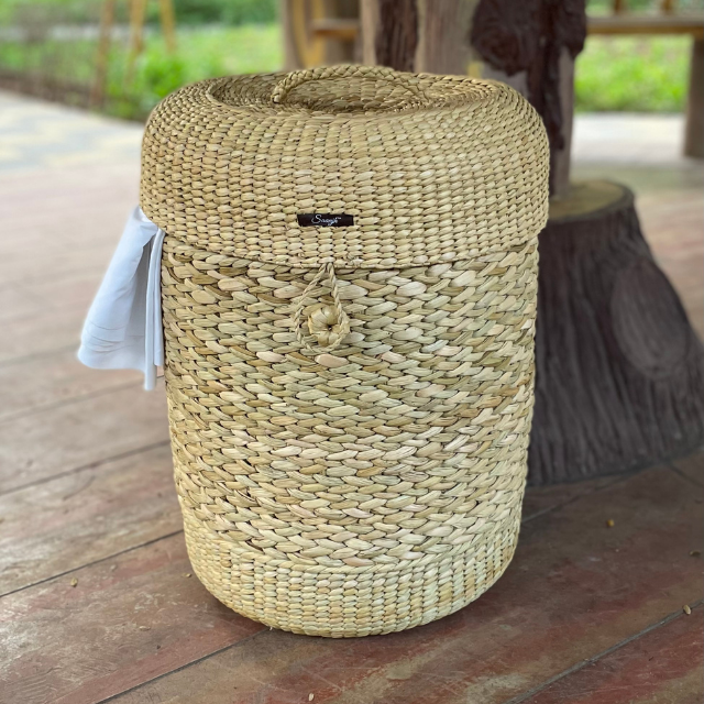 Kauna Straw Handwoven Laundry Bag - Large