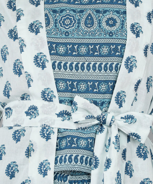 Blue Cotton Printed Night Dress (pack of 3)