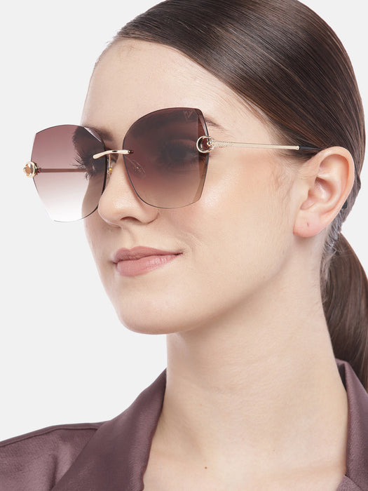 Voyage Dark Brown Over Size Sunglasses - MG2883