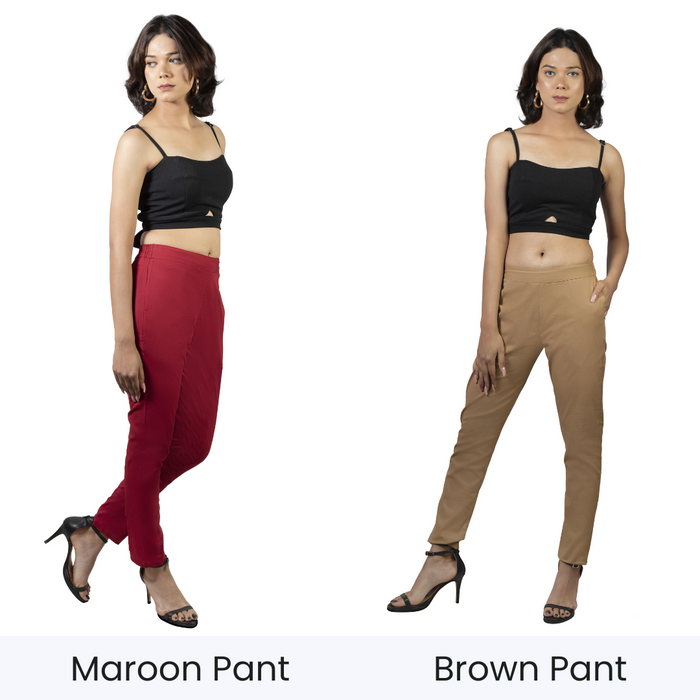 Women Printed Shirts + Solid Pant Set (Combo)