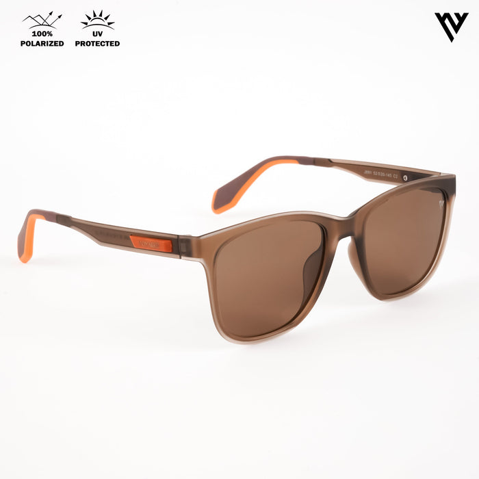 Voyage Active Brown Polarized Wayfarer Sunglasses for Men & Women - PMG4466