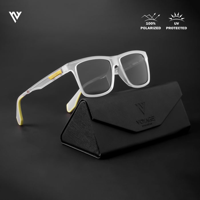 Voyage Active Transparent Polarized Wayfarer Sunglasses for Men & Women - PMG4476