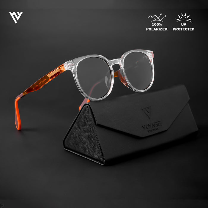 Voyage Active Transparent Polarized Round Sunglasses for Men & Women - PMG4471