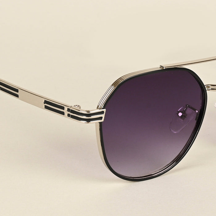 Voyage Purple & Clear Round Sunglasses for Men & Women - MG4333