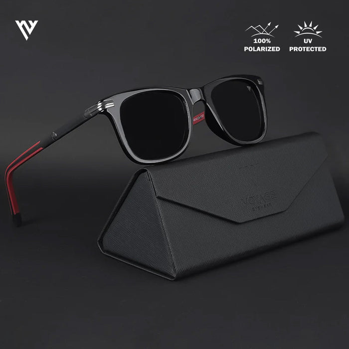 Voyage Exclusive Black Polarized Wayfarer Sunglasses for Men & Women - PMG3966