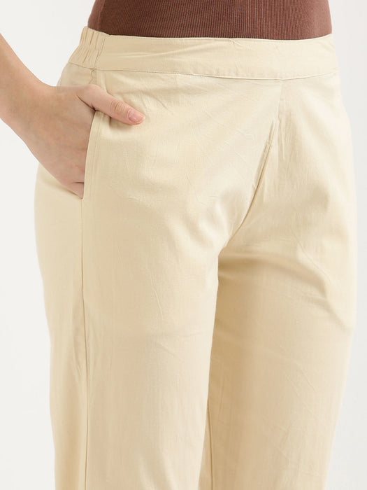 Beige Stretchable Pants For Women-CK-05-BEIGEPANT