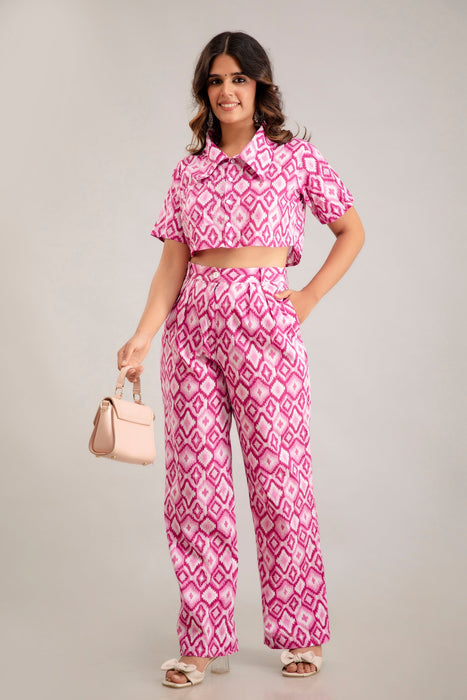 Cotton Pink Co-ord Set-WT6003PINK