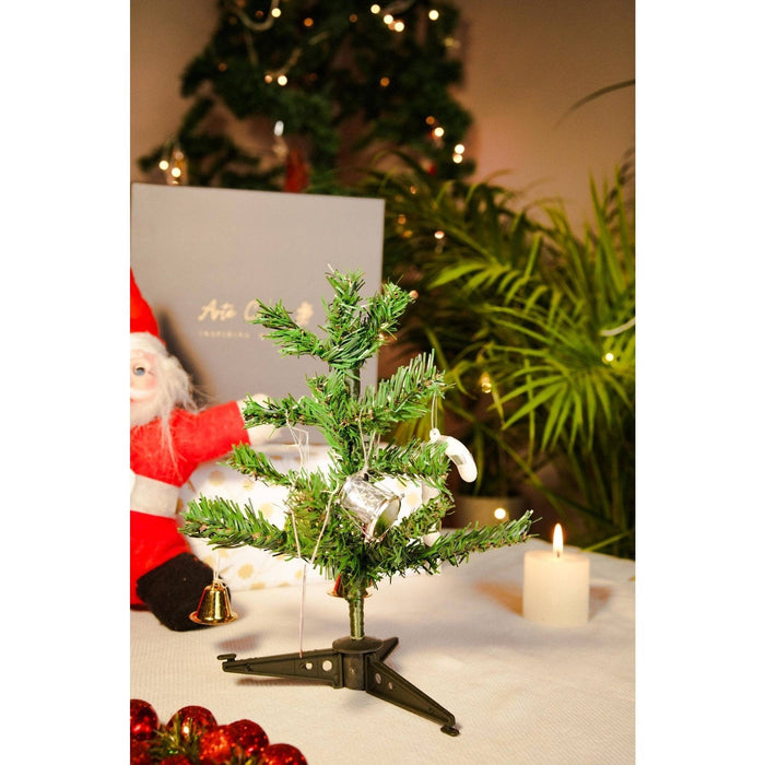 Mini Foldable Christmas tree with ornaments