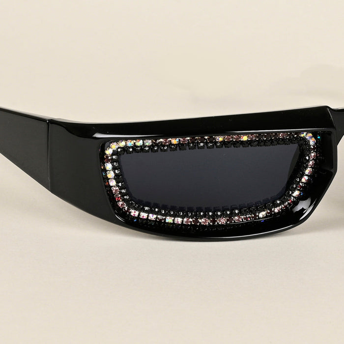 Voyage Black Wrap-Around Sunglasses for Men & Women - MG4352