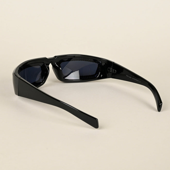 Voyage Black Wrap-Around Sunglasses for Men & Women - MG4352