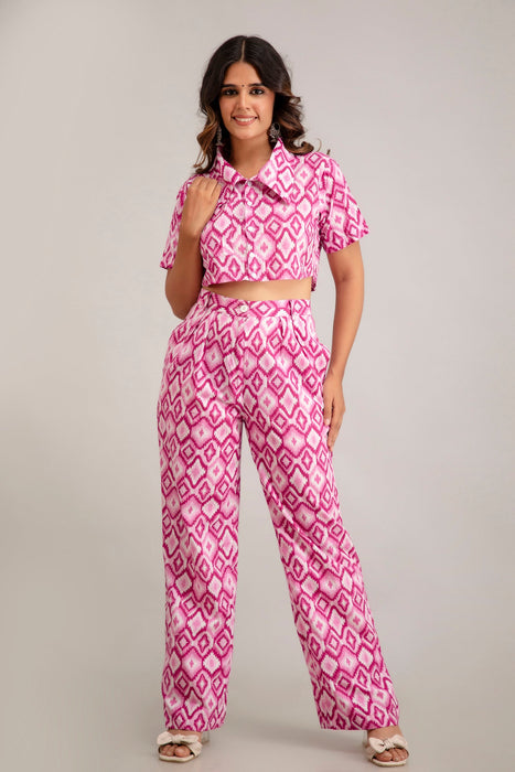 Cotton Pink Co-ord Set-WT6003PINK