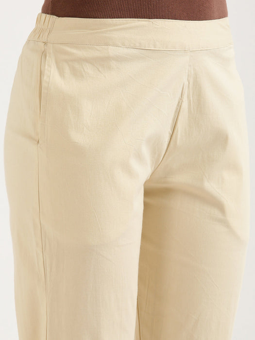 Beige Stretchable Pants For Women-CK-05-BEIGEPANT