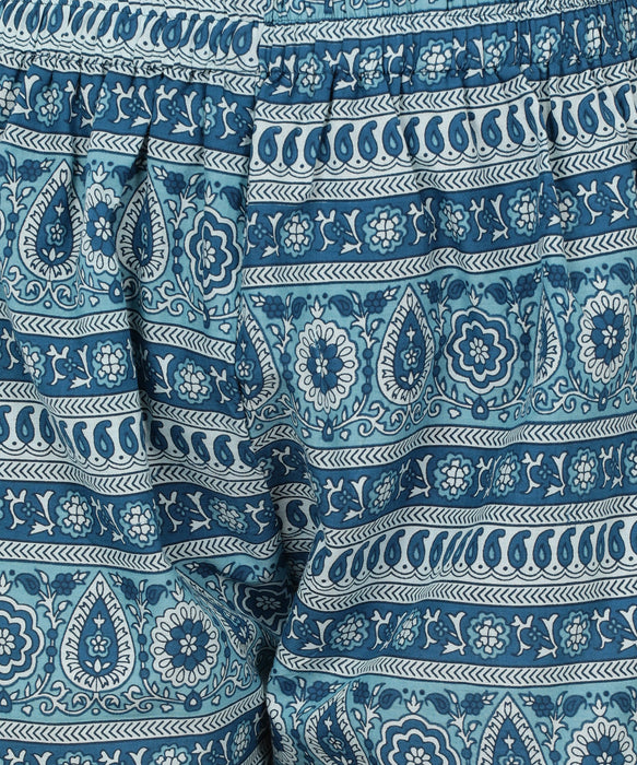 Blue Cotton Printed Night Dress (pack of 3)