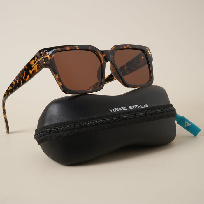 Voyage Brown Wayfarer Sunglasses for Men & Women - MG3951