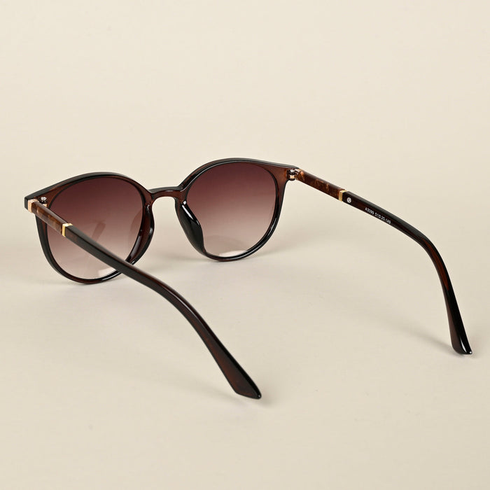 Voyage Brown Round Sunglasses for Women - MG4266