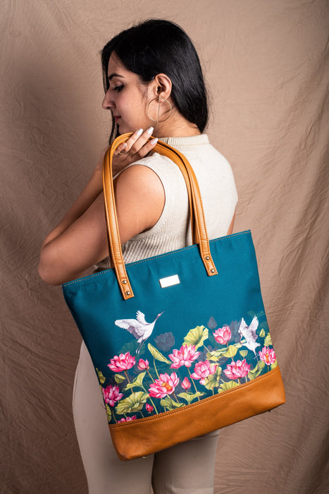 Lotus Field Tote Bag