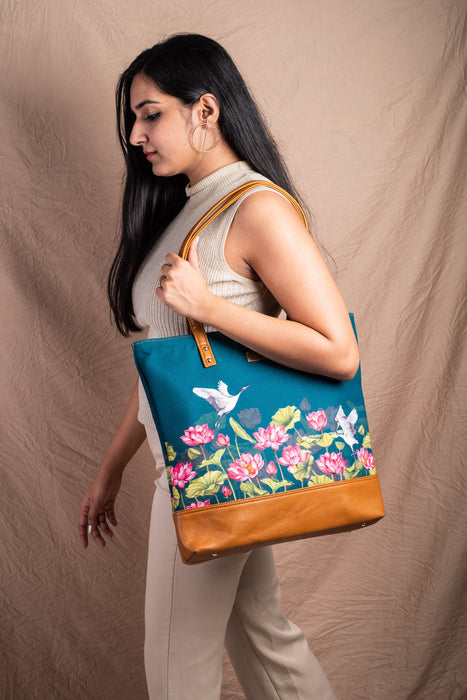 Lotus Field Tote Bag