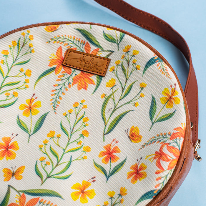 Summer Blossoms Orbit Sling Bag