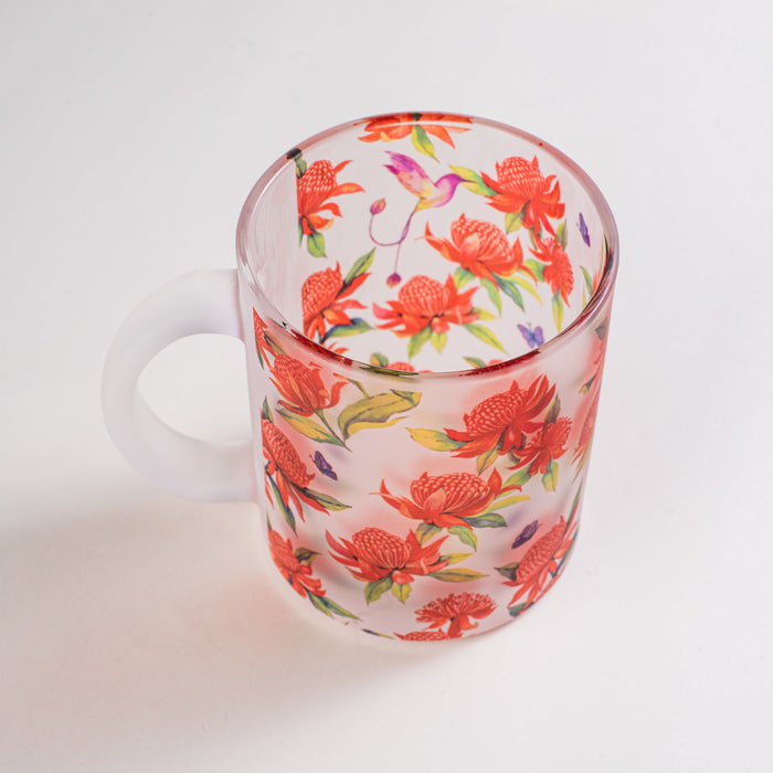 Waratahs Frosted Glass Mug