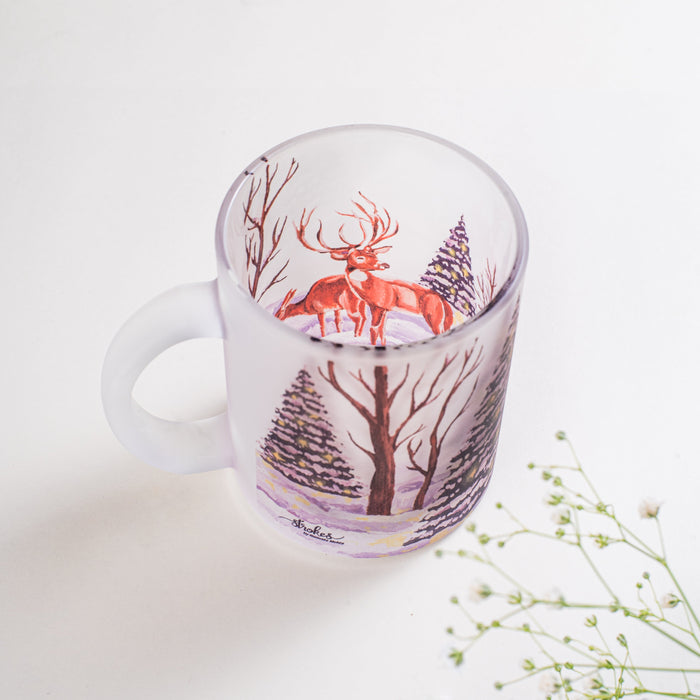 Christmas Frosted Glass Mug