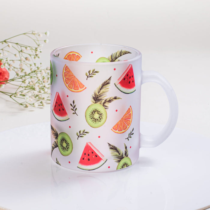 Fruit Fest Frosted Glass Mug