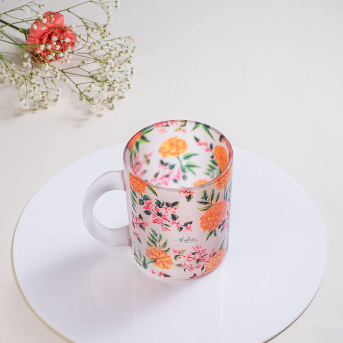 Marigold Frosted Glass Mug