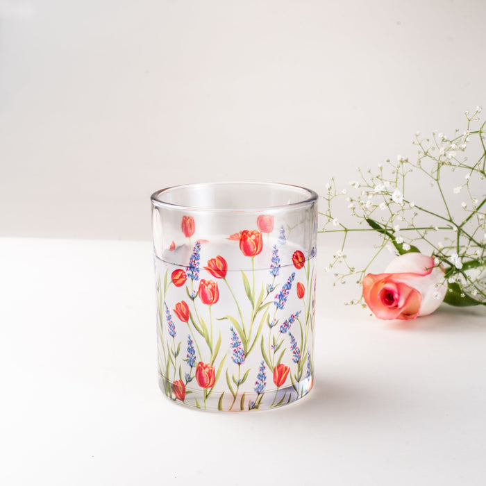 Tulips and Lavender Beverage Glasses (Set of 2 and 4)