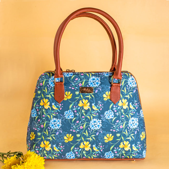 Vintage Blooms Blue Handbag