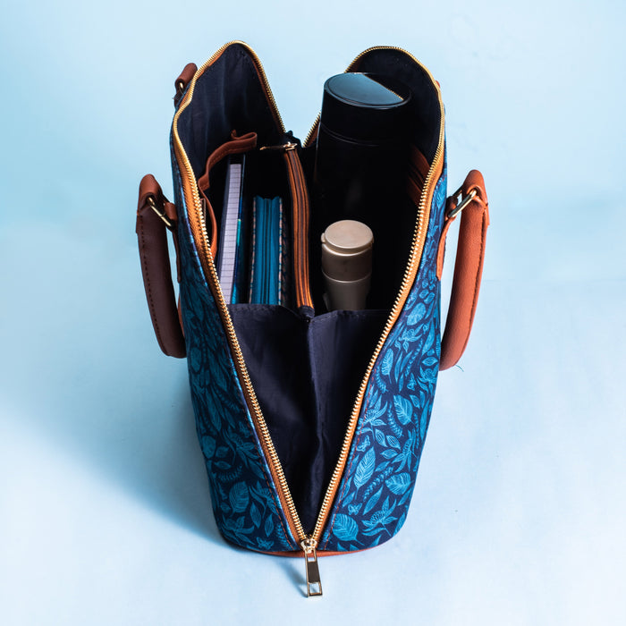 Midnight Forest Blue Handbag